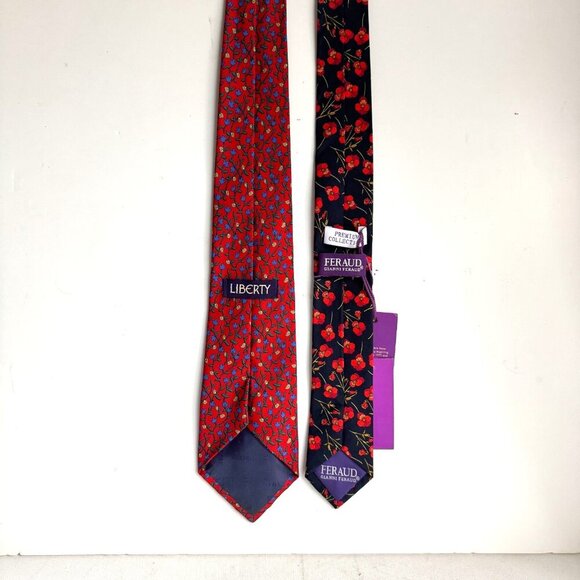 Liberty Fabric Set of 2 floral Silk Ties - Picture 6 of 10